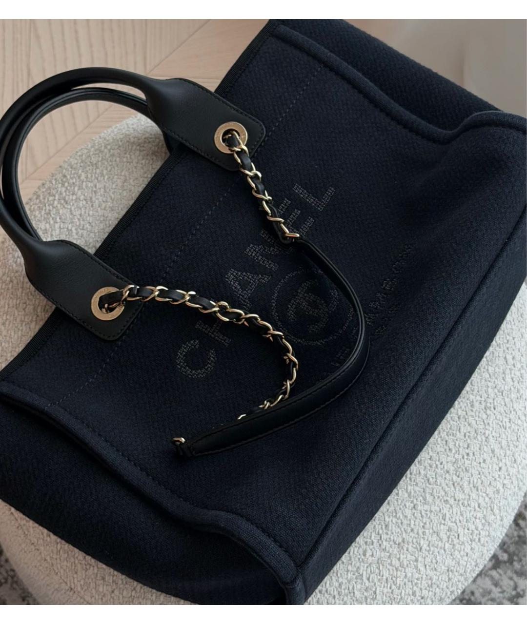 CHANEL Черная тканевая дорожная/спортивная сумка, фото 2
