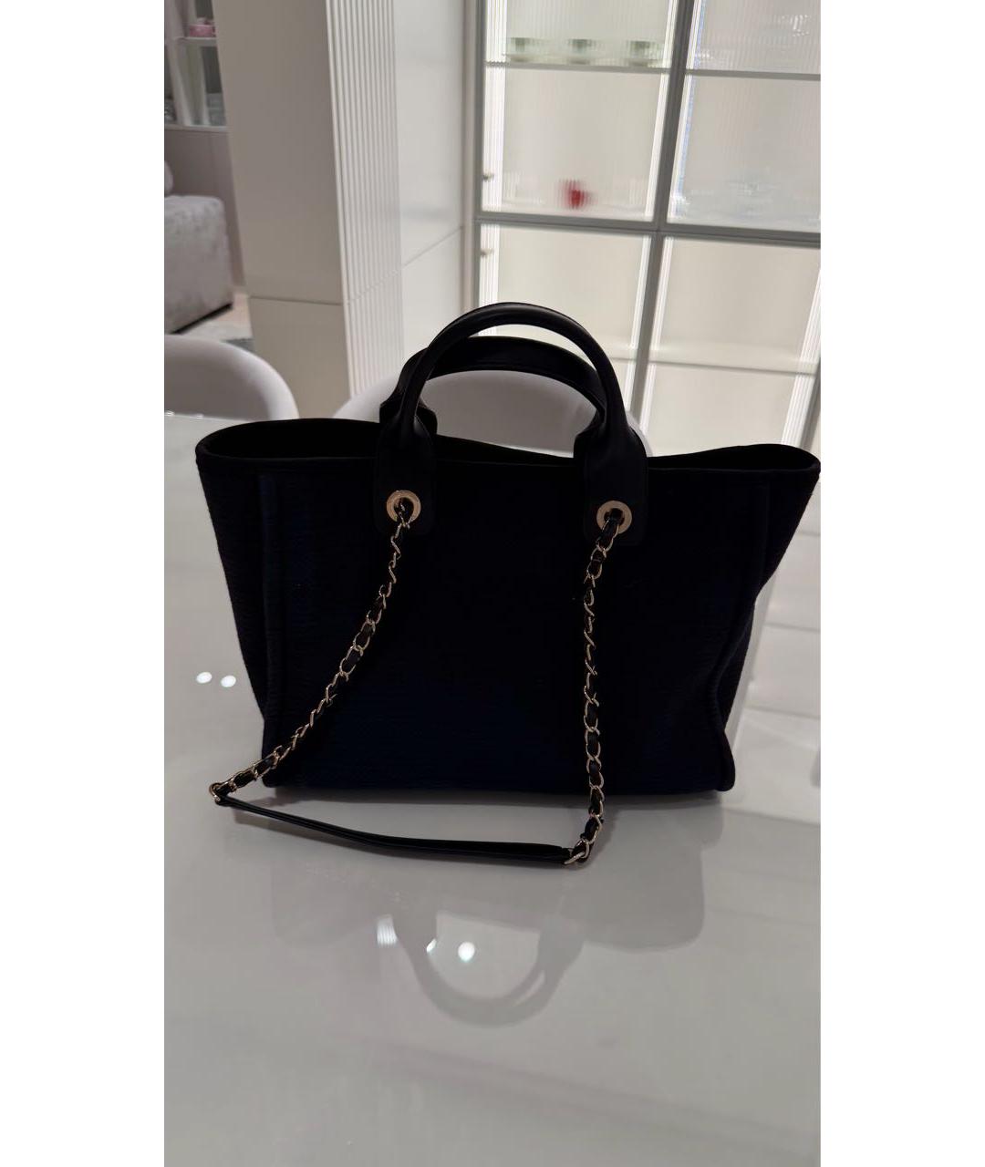 CHANEL Черная тканевая дорожная/спортивная сумка, фото 2