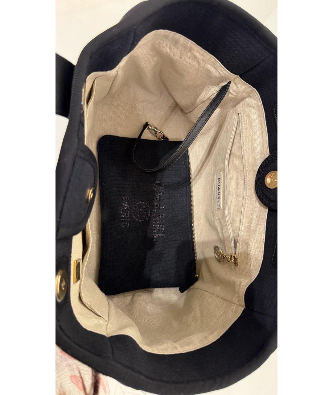 CHANEL Черная тканевая дорожная/спортивная сумка, фото 4