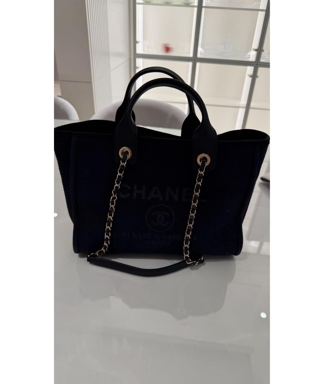 CHANEL Черная тканевая дорожная/спортивная сумка, фото 5