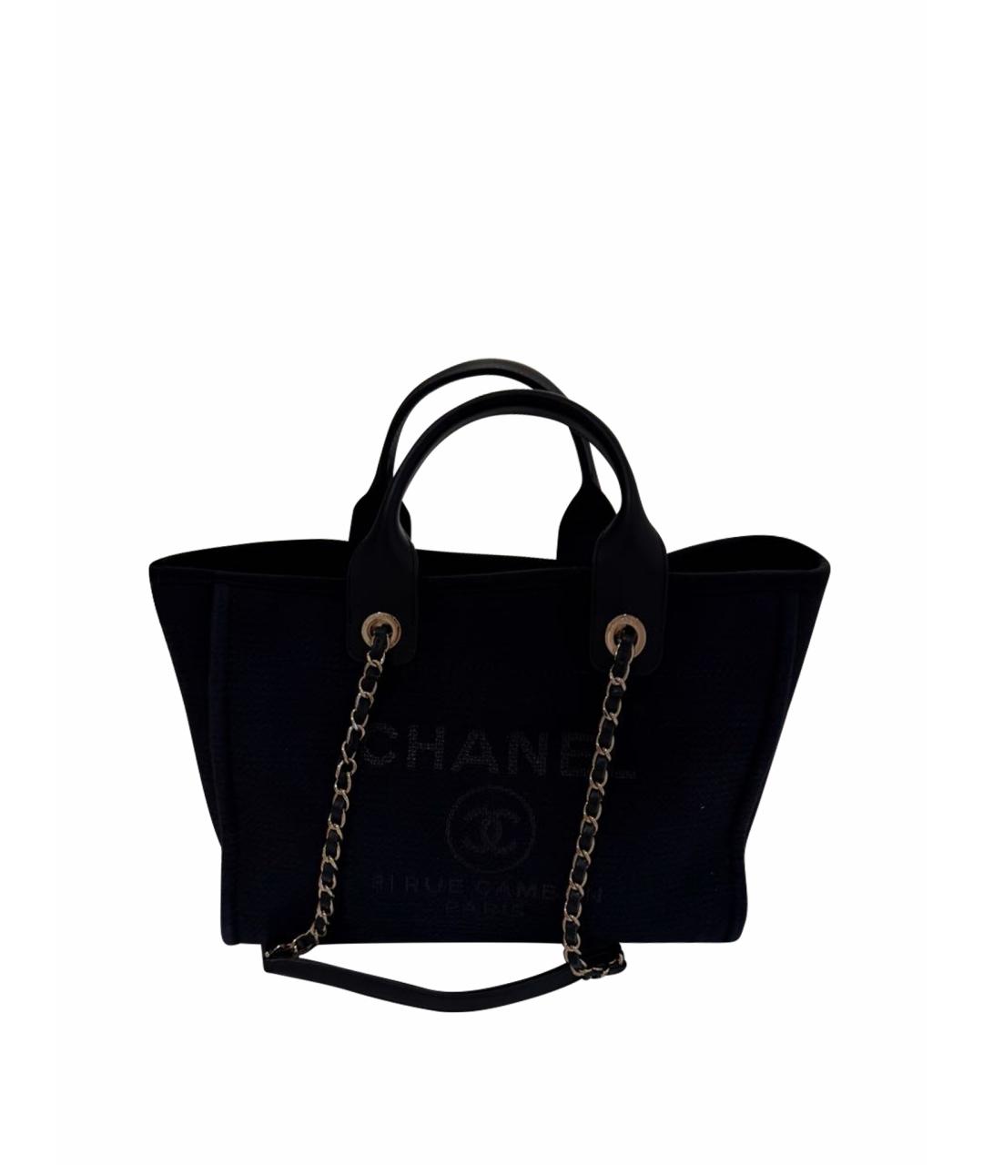 CHANEL Черная тканевая дорожная/спортивная сумка, фото 1