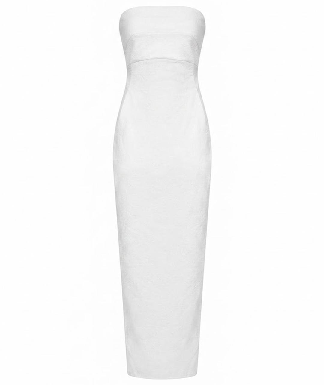 RICK OWENS Белое хлопко-эластановое коктейльное платье, фото 1