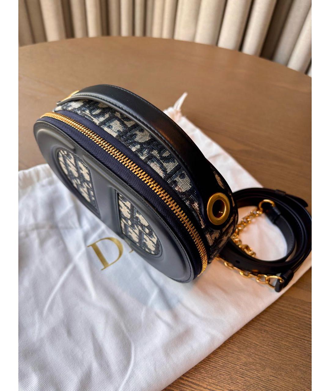 CHRISTIAN DIOR Черная кожаная сумка через плечо, фото 2