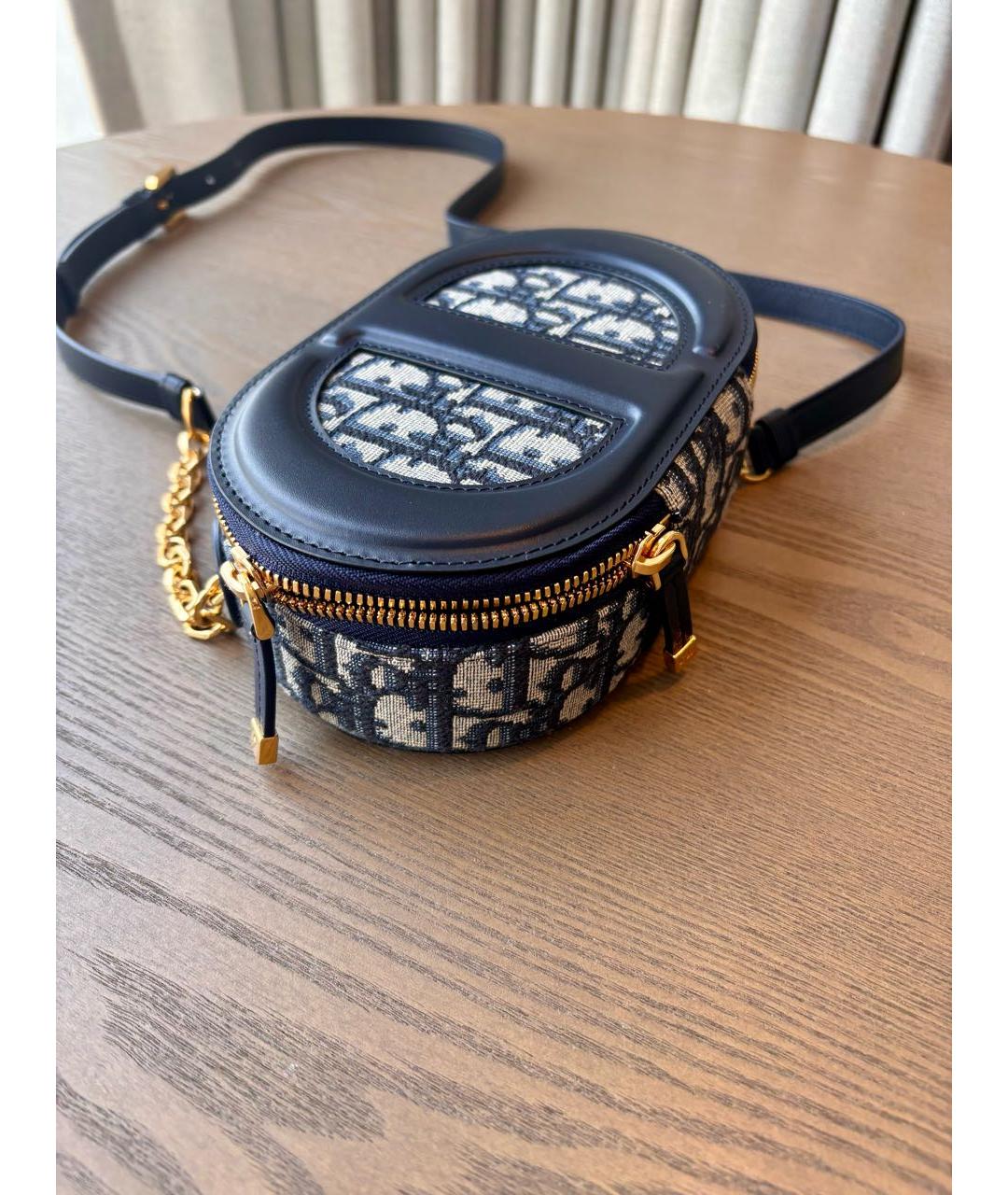 CHRISTIAN DIOR Черная кожаная сумка через плечо, фото 3