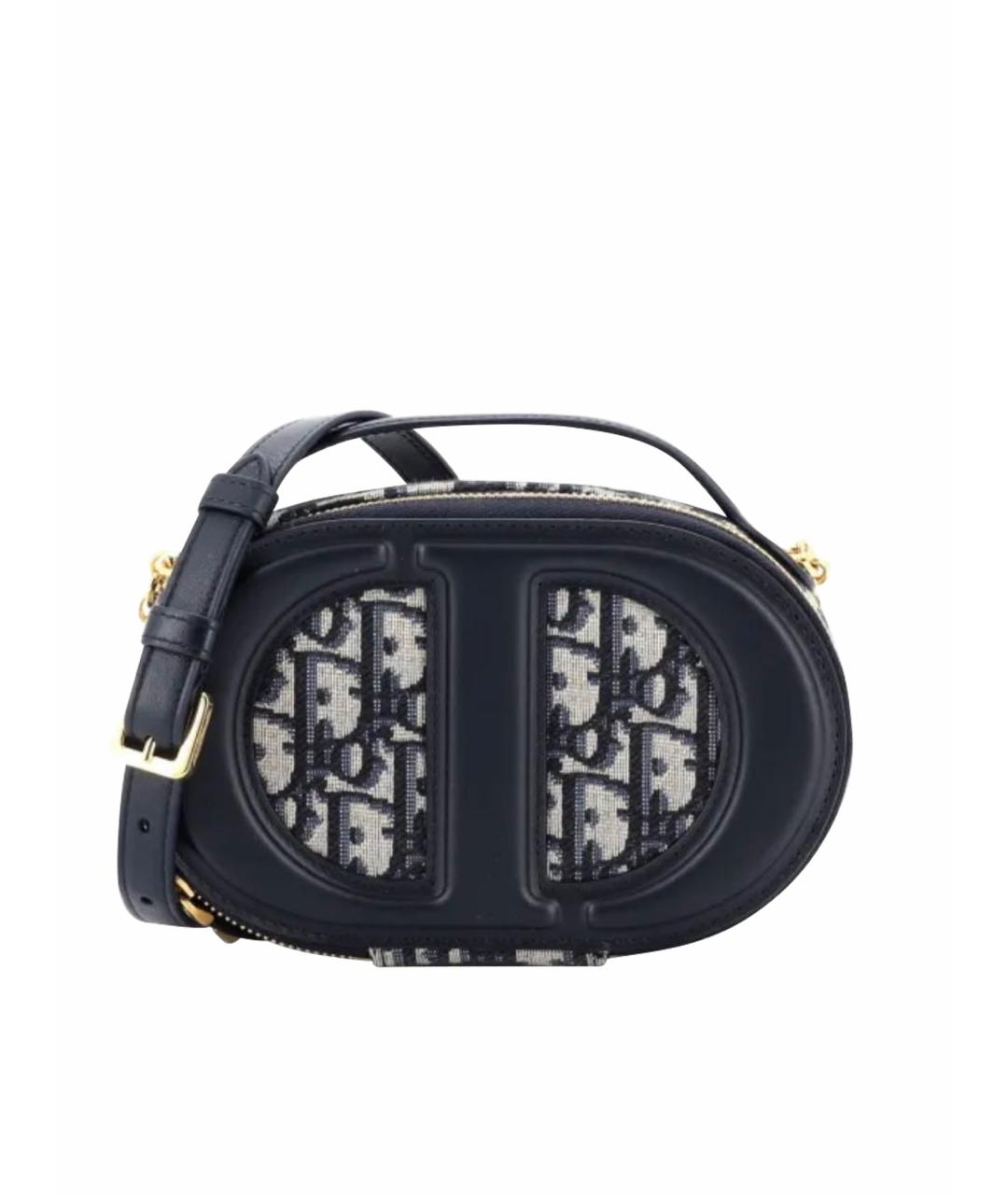 CHRISTIAN DIOR Черная кожаная сумка через плечо, фото 1