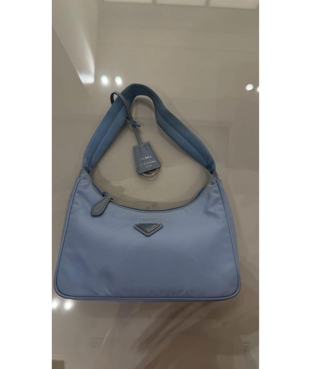 PRADA Голубая сумка с короткими ручками, фото 4