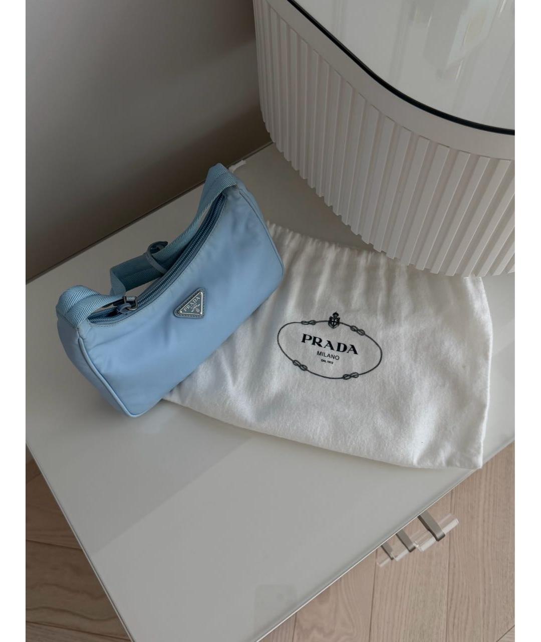 PRADA Голубая сумка с короткими ручками, фото 3