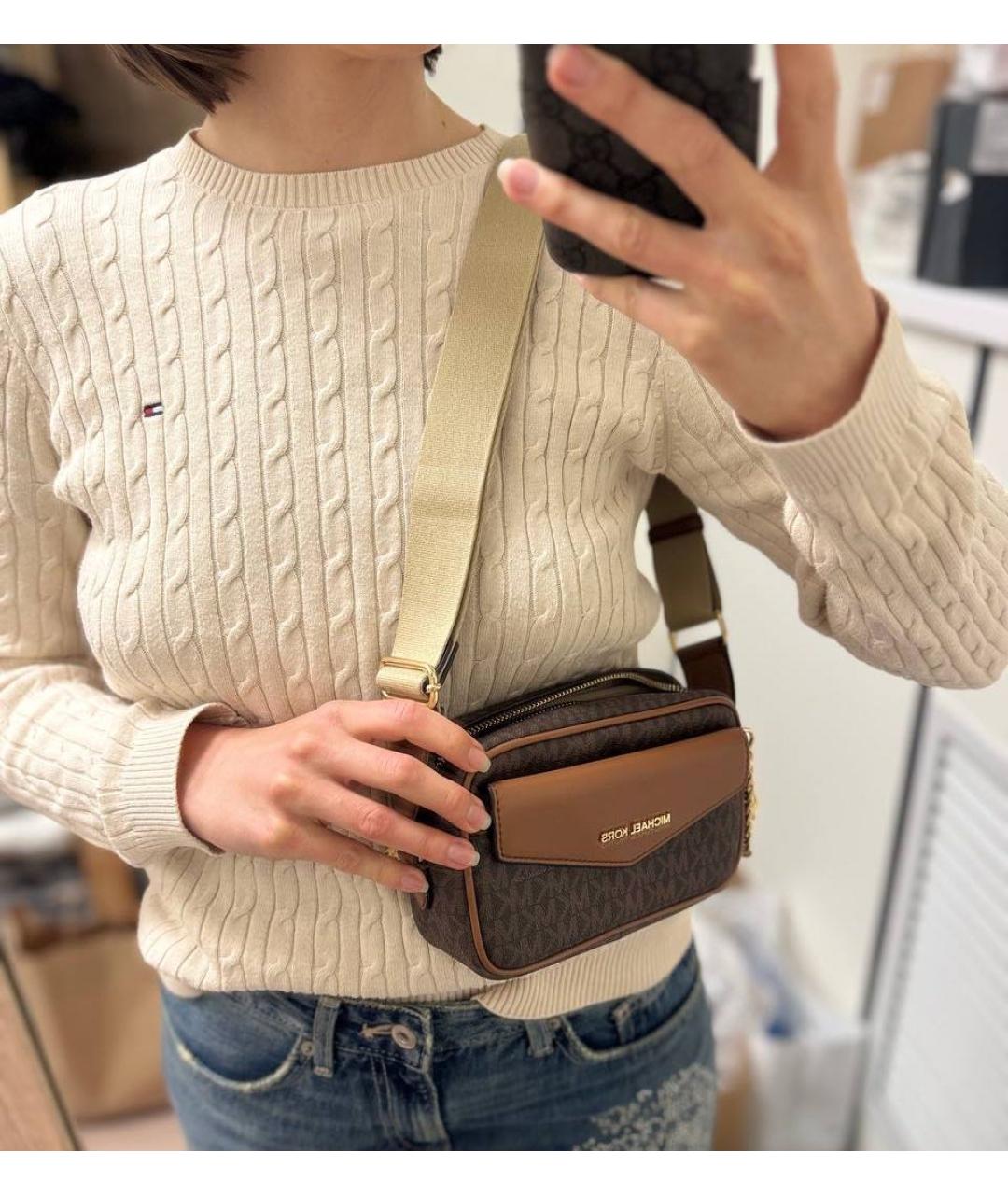 MICHAEL KORS Коричневая сумка через плечо, фото 2