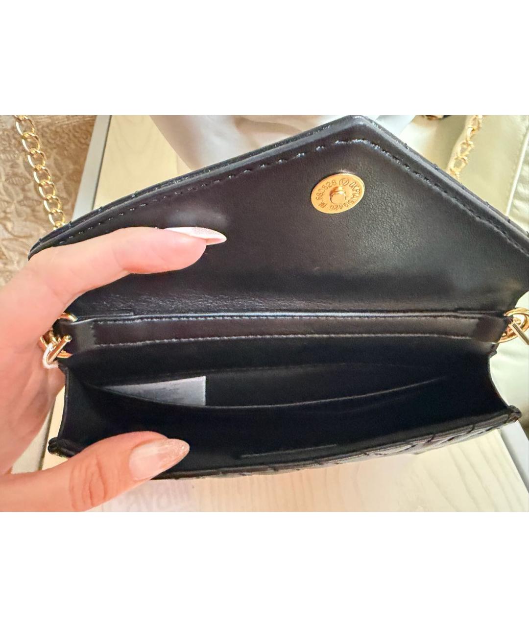 CAVALLI CLASS Черная сумка через плечо из искусственной кожи, фото 4