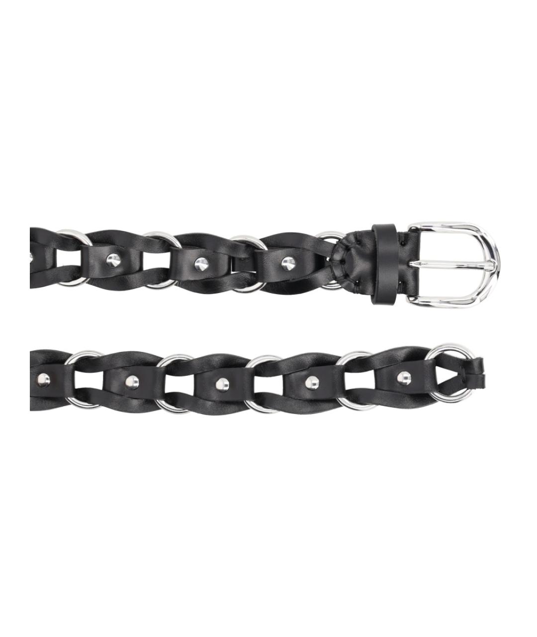 ISABEL MARANT Черный кожаный ремень, фото 2