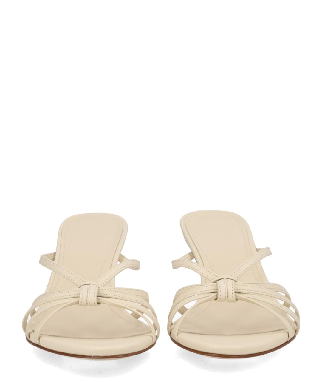 AEYDE Белые кожаные мюли, фото 3