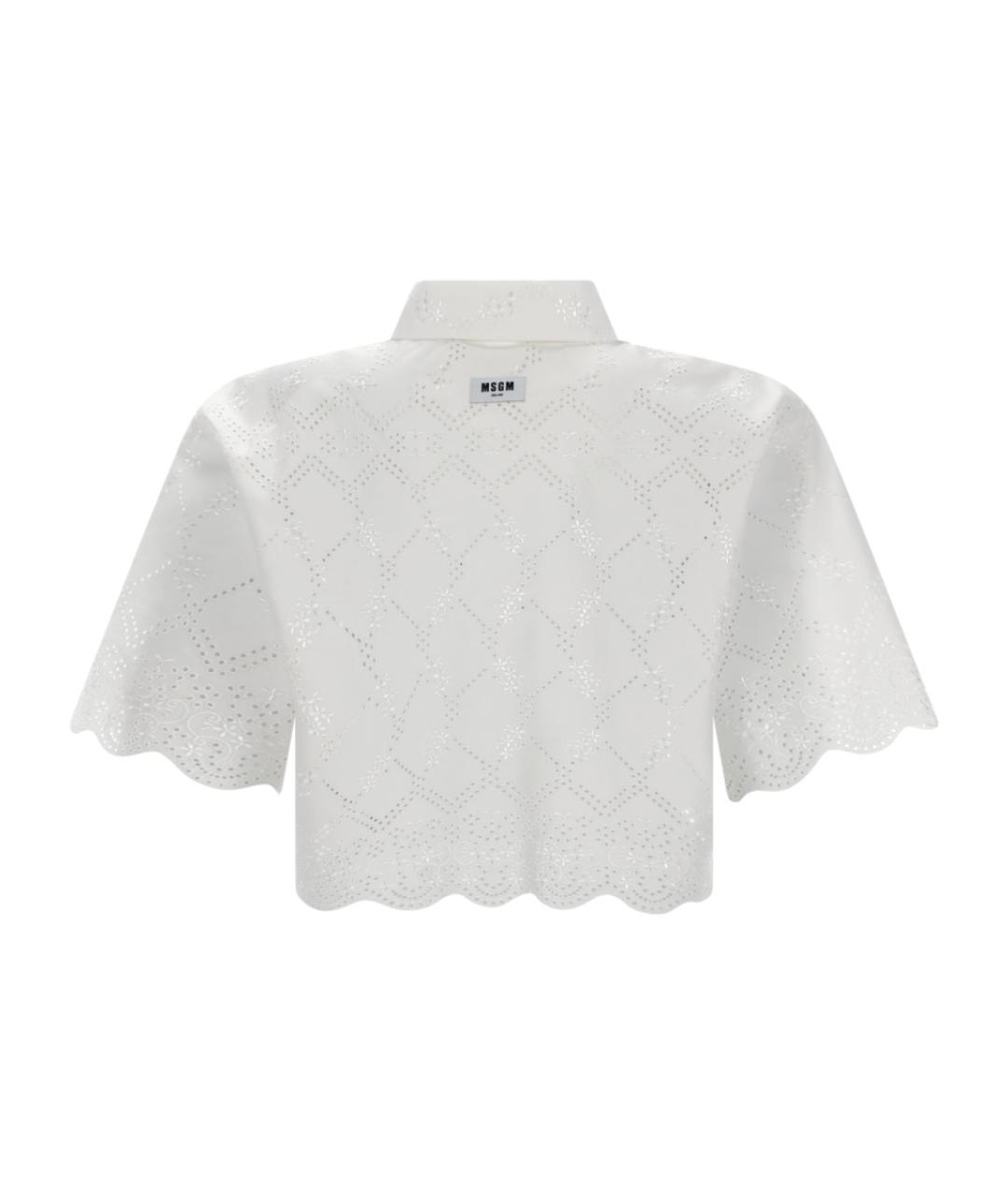 MSGM Белая хлопковая рубашка, фото 2
