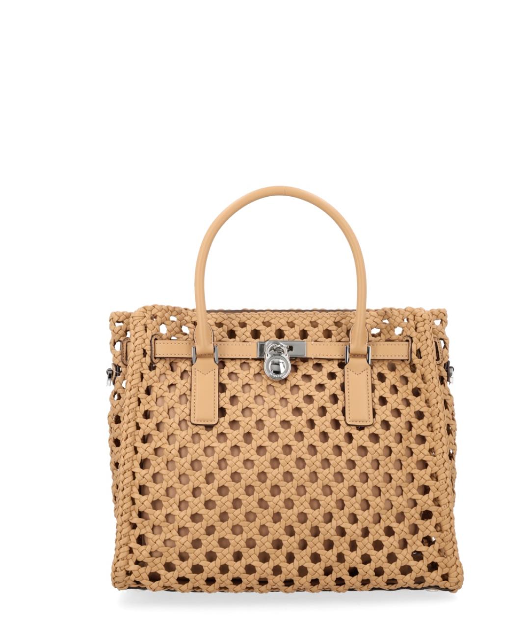 MICHAEL KORS Бежевая сумка тоут из искусственной кожи, фото 1