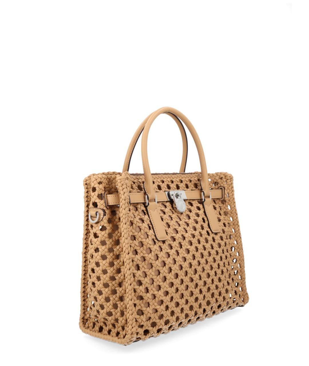 MICHAEL KORS Бежевая сумка тоут из искусственной кожи, фото 3