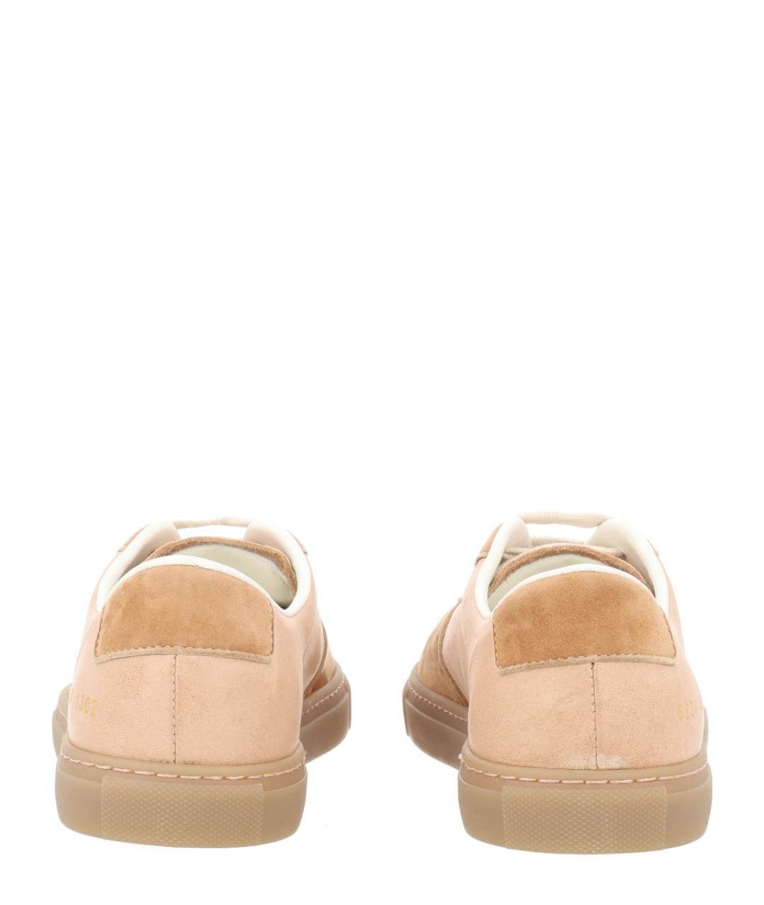 COMMON PROJECTS Бежевые кожаные кроссовки, фото 3