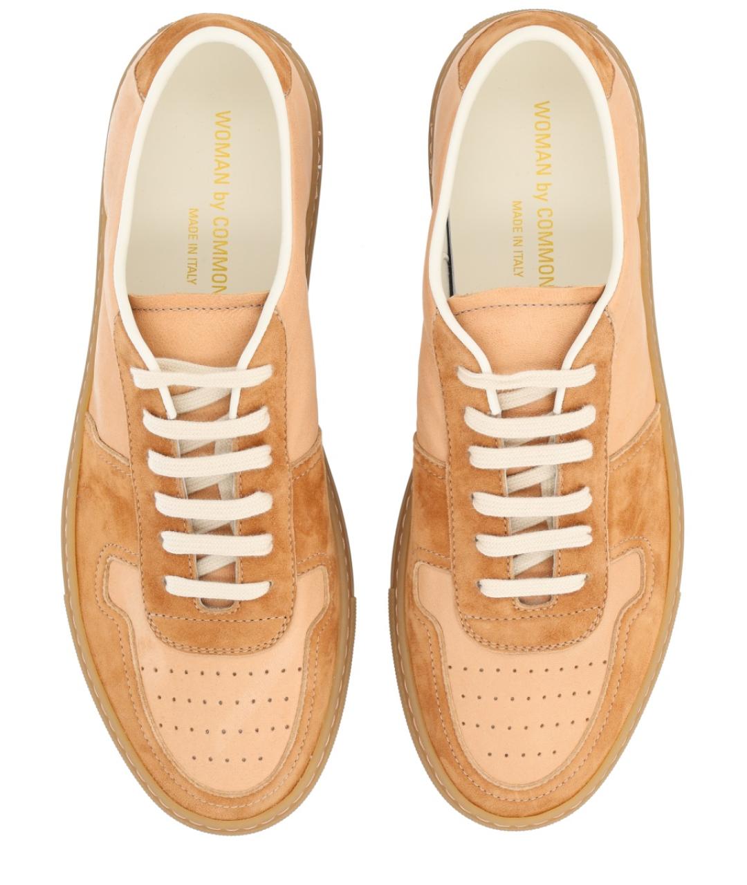 COMMON PROJECTS Бежевые кожаные кроссовки, фото 5