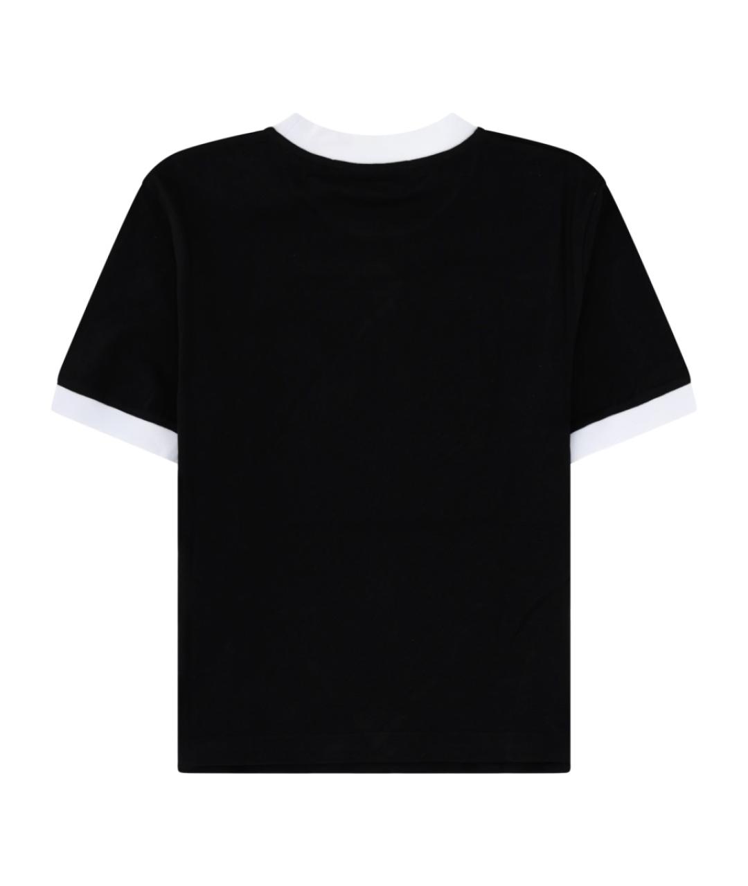 MSGM Черная хлопковая футболка, фото 2