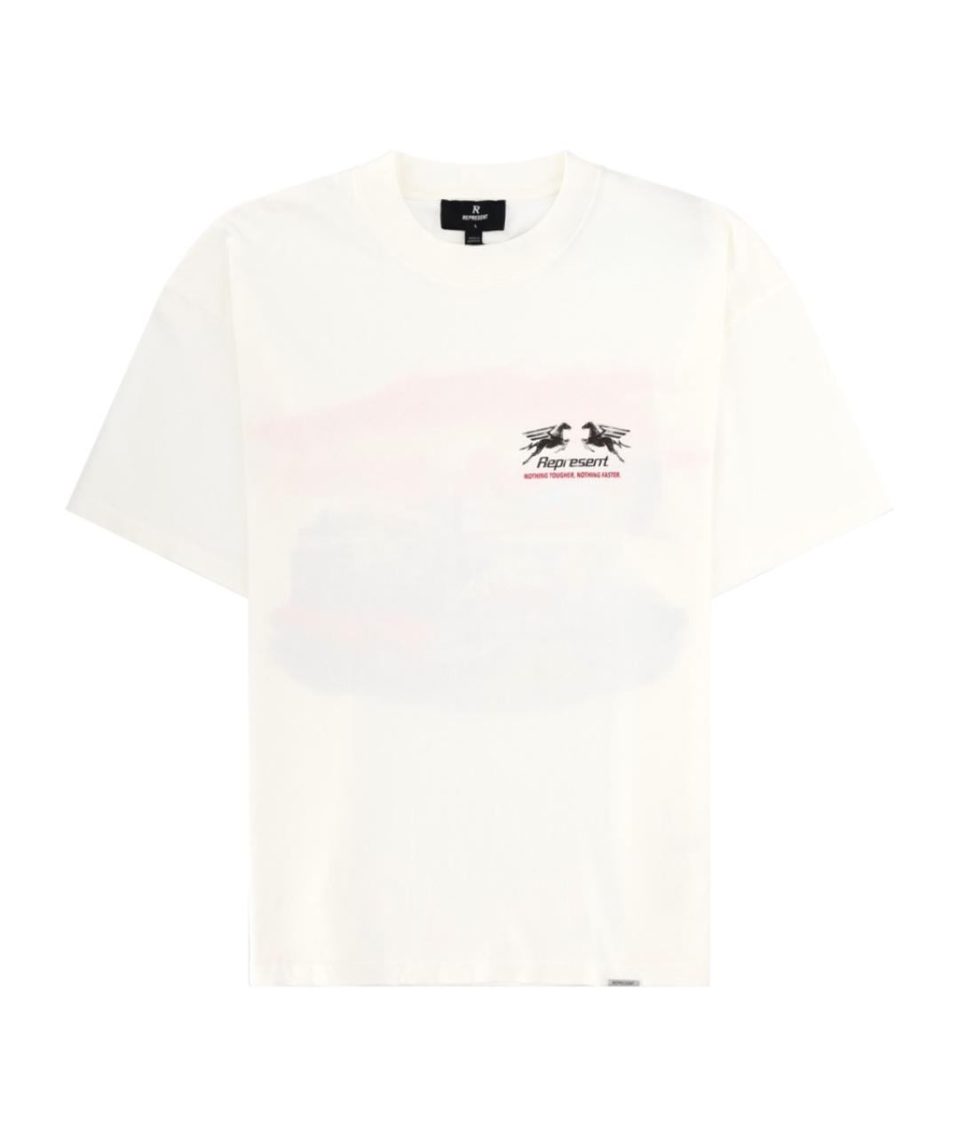 REPRESENT Белая хлопковая футболка, фото 1