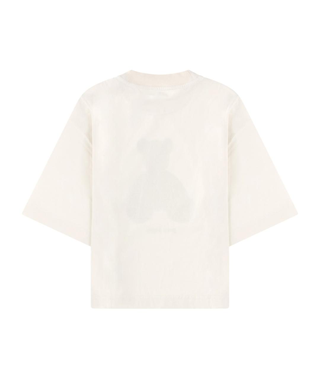 PALM ANGELS Белая хлопковая футболка, фото 2