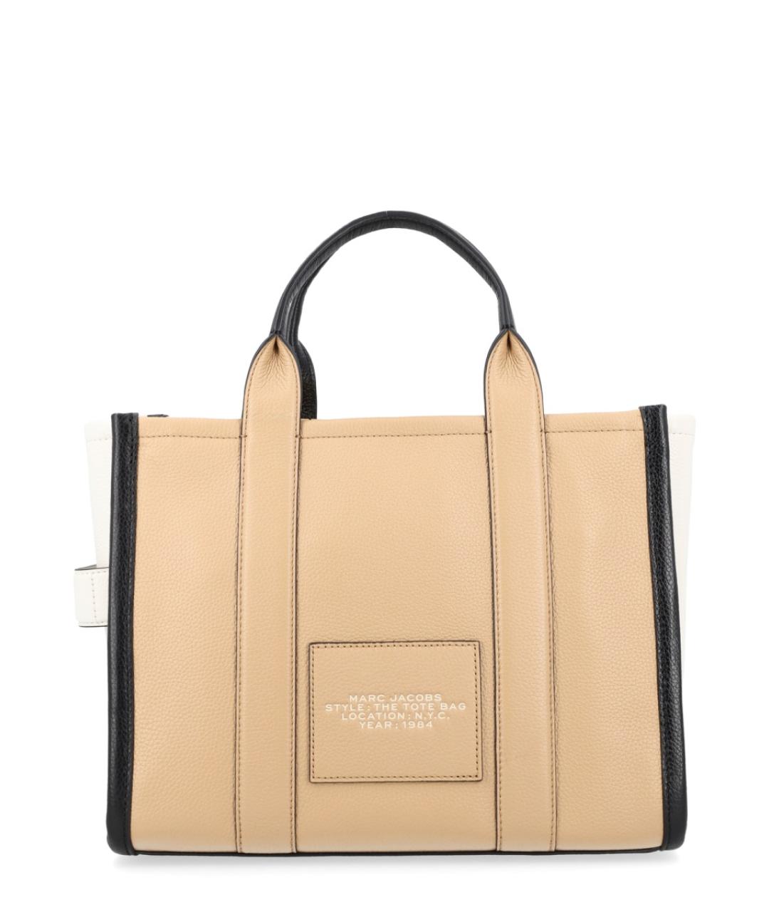 MARC JACOBS Бежевая кожаная сумка тоут, фото 3