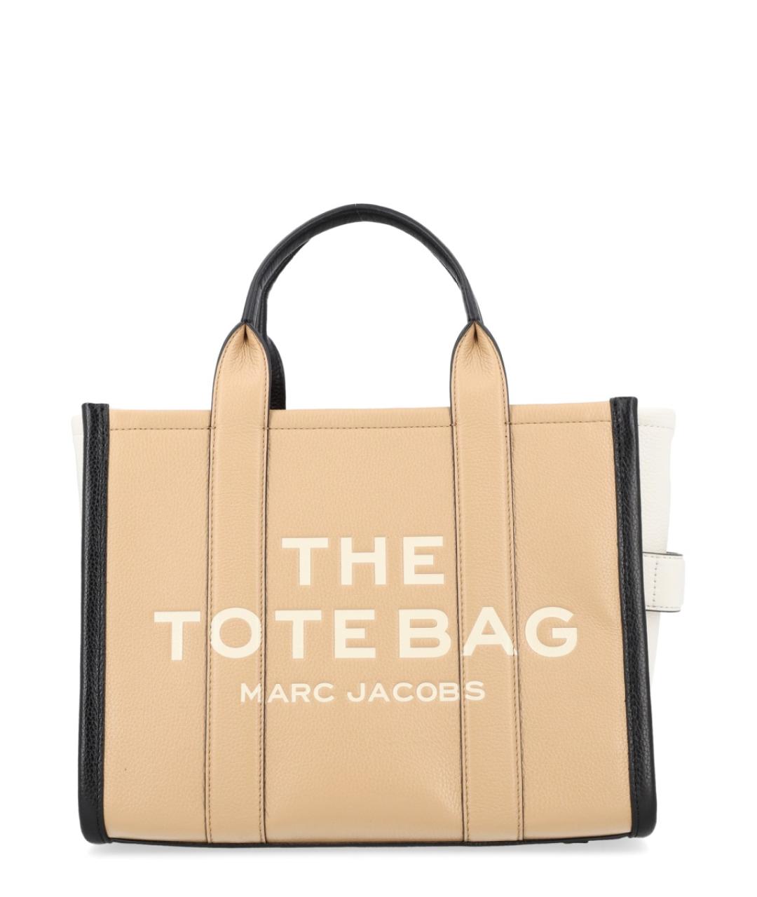MARC JACOBS Бежевая кожаная сумка тоут, фото 1