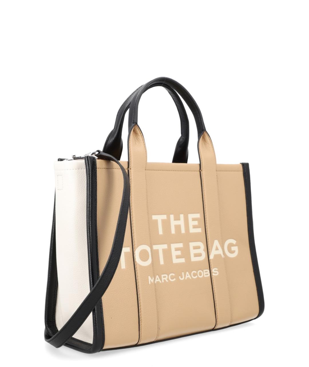 MARC JACOBS Бежевая кожаная сумка тоут, фото 2