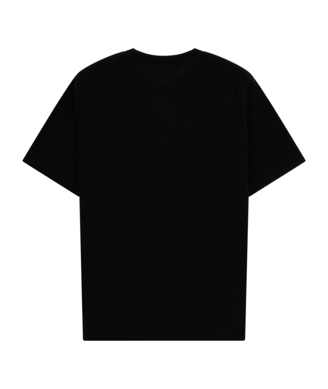MAISON KITSUNE Черная хлопковая футболка, фото 2