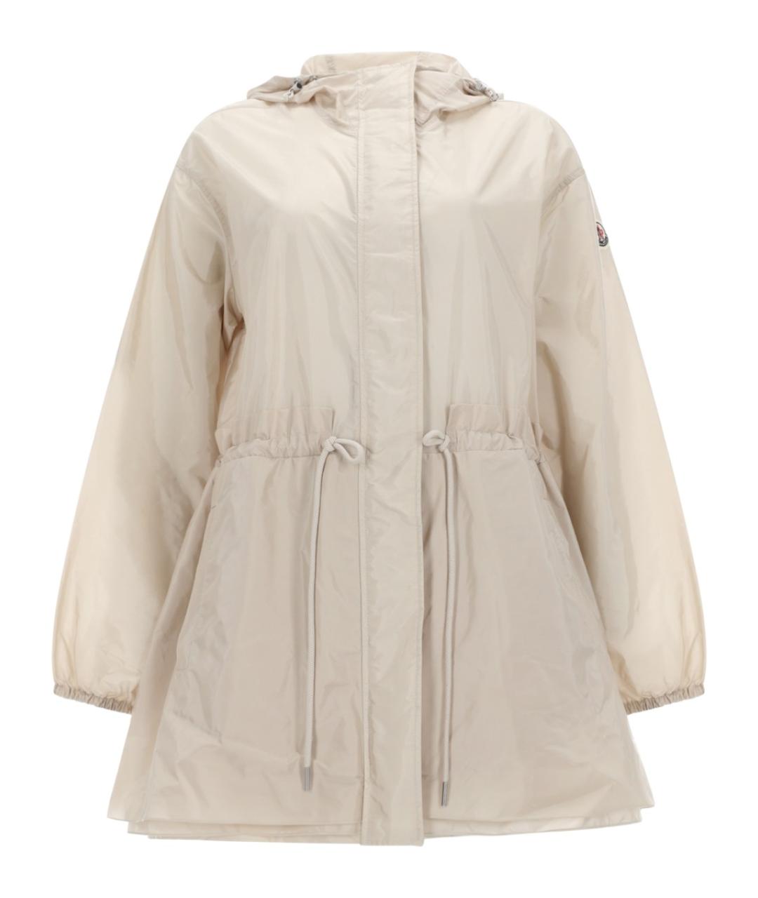MONCLER Бежевая полиамидовая куртка, фото 1
