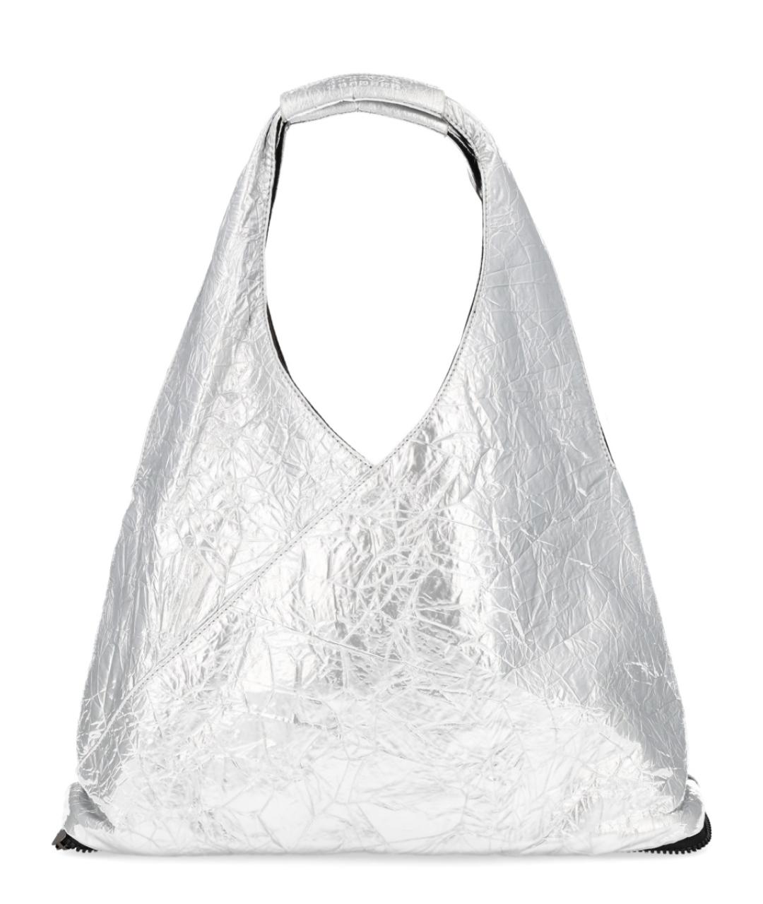 MM6 MAISON MARGIELA Серебряная сумка тоут из искусственной кожи, фото 1