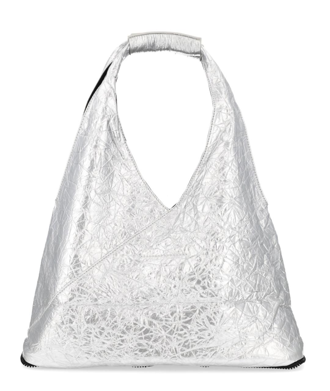 MM6 MAISON MARGIELA Серебряная сумка тоут из искусственной кожи, фото 2