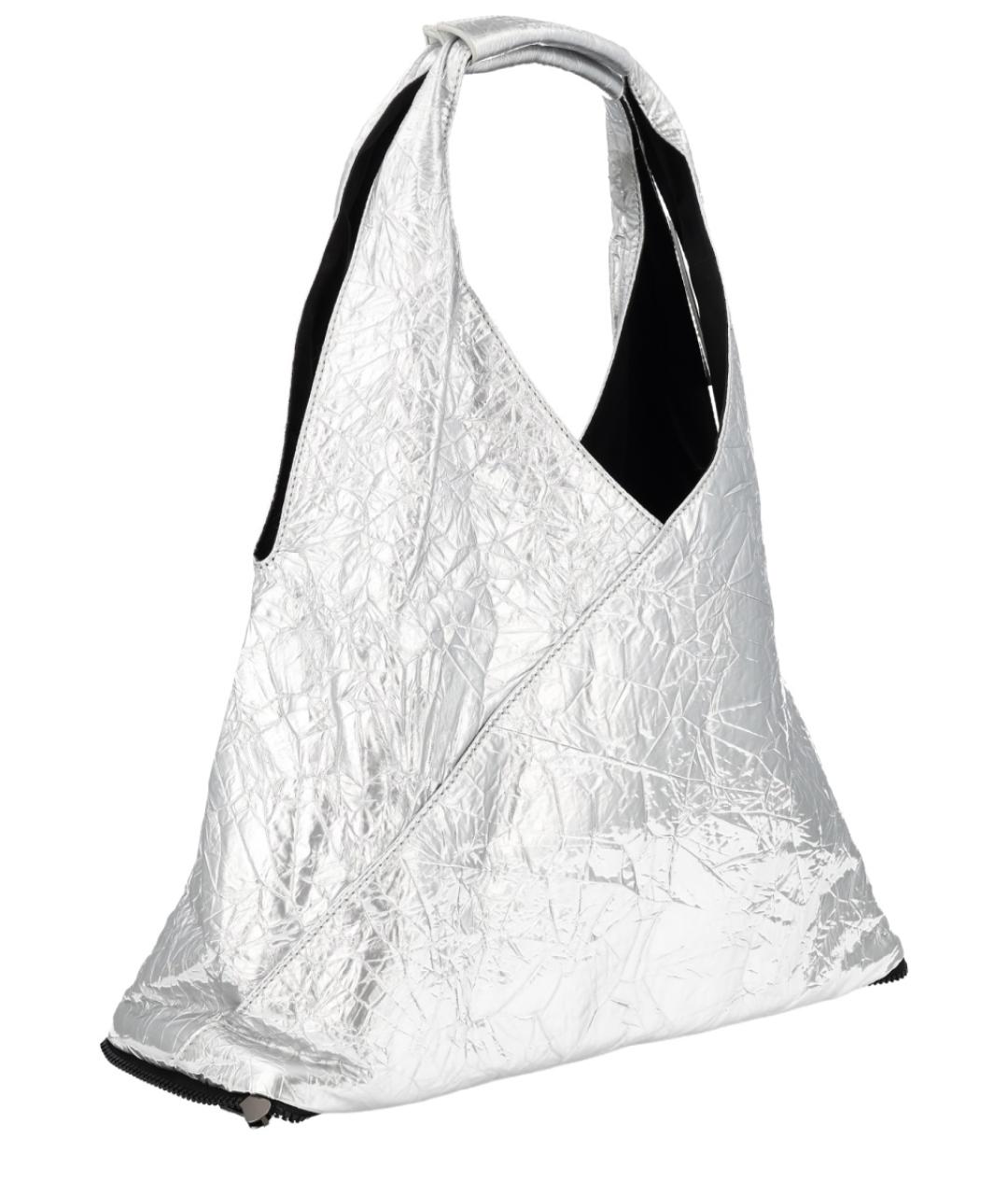 MM6 MAISON MARGIELA Серебряная сумка тоут из искусственной кожи, фото 3
