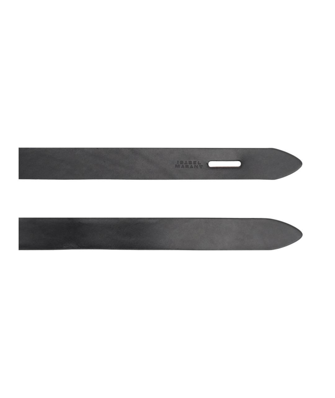 ISABEL MARANT Черный кожаный ремень, фото 2