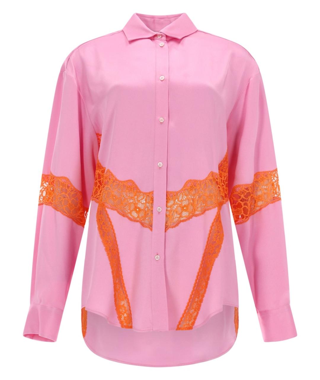 MSGM Розовая ацетатная рубашка, фото 1