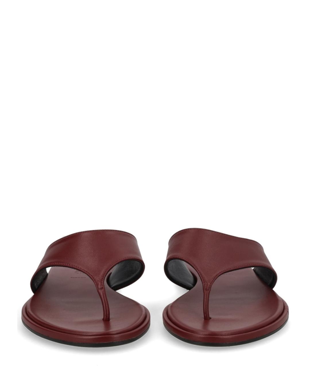 AEYDE Бордовые кожаные шлепанцы, фото 3