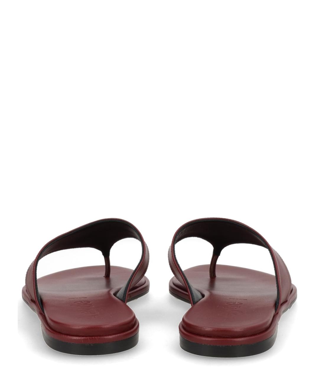 AEYDE Бордовые кожаные шлепанцы, фото 4