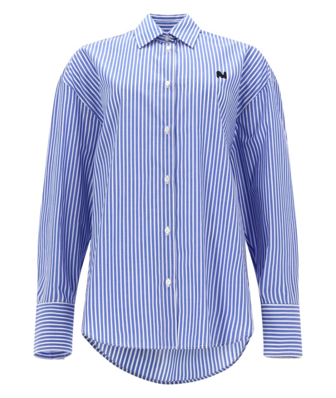 MSGM Синяя хлопковая рубашка, фото 1