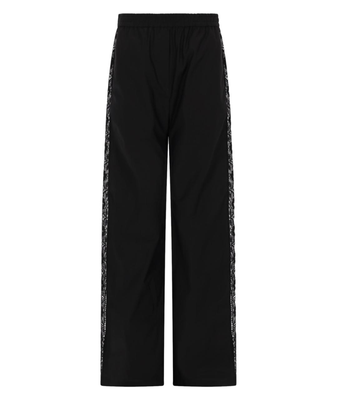 MSGM Черные хлопковые прямые брюки, фото 1
