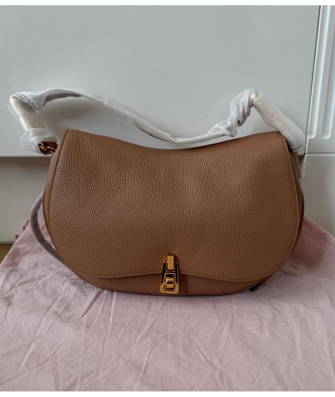 COCCINELLE Бежевая кожаная сумка через плечо, фото 8