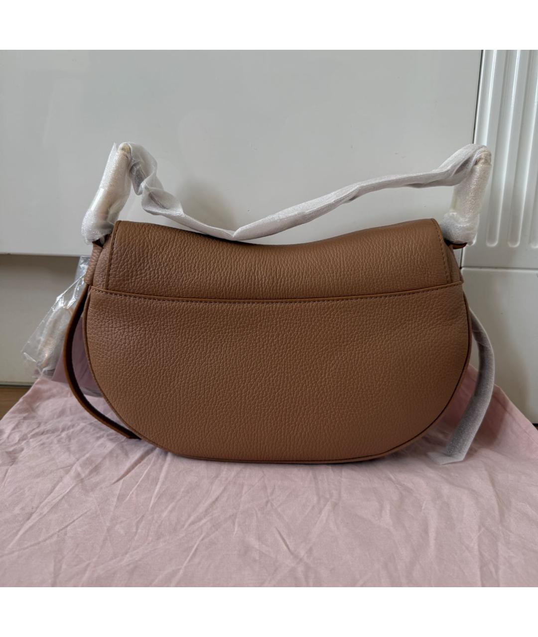 COCCINELLE Бежевая кожаная сумка через плечо, фото 3