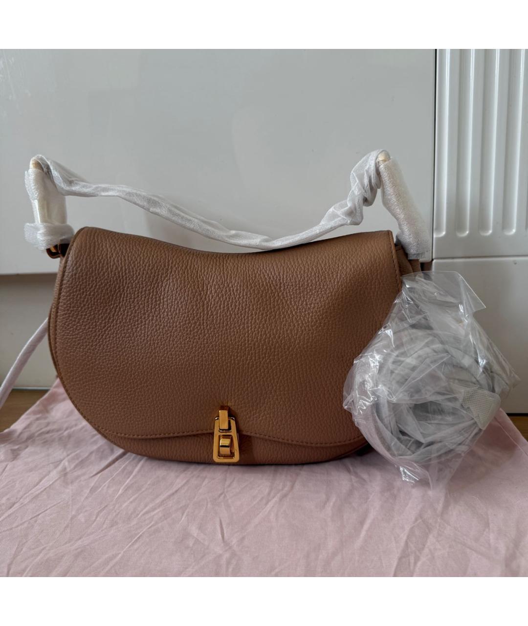COCCINELLE Бежевая кожаная сумка через плечо, фото 6