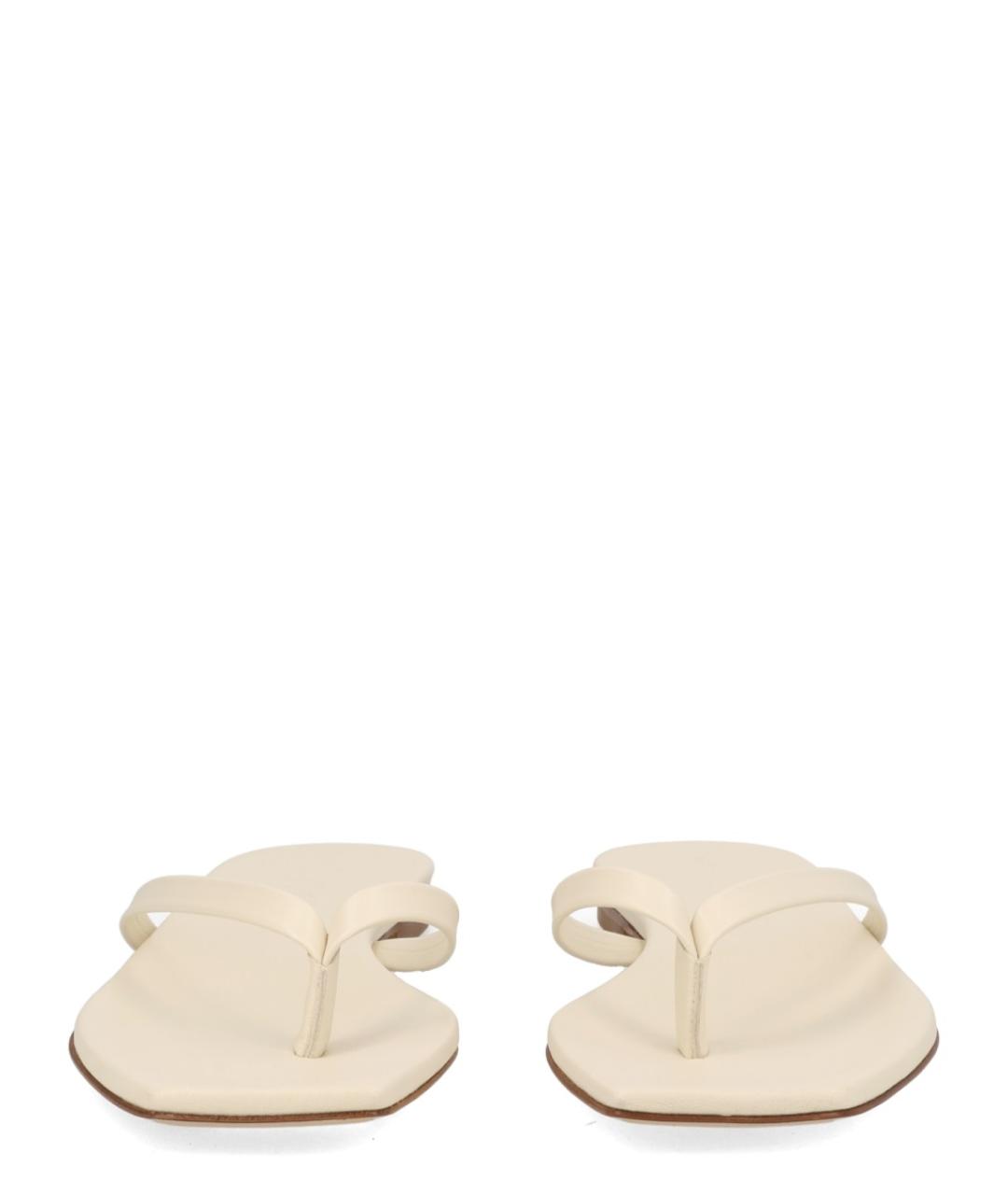 AEYDE Белые кожаные шлепанцы, фото 3