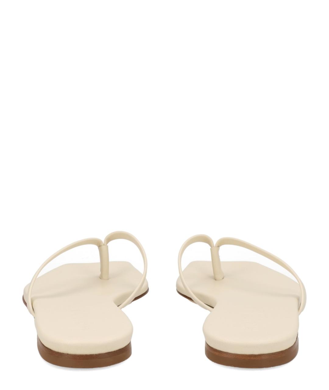 AEYDE Белые кожаные шлепанцы, фото 4