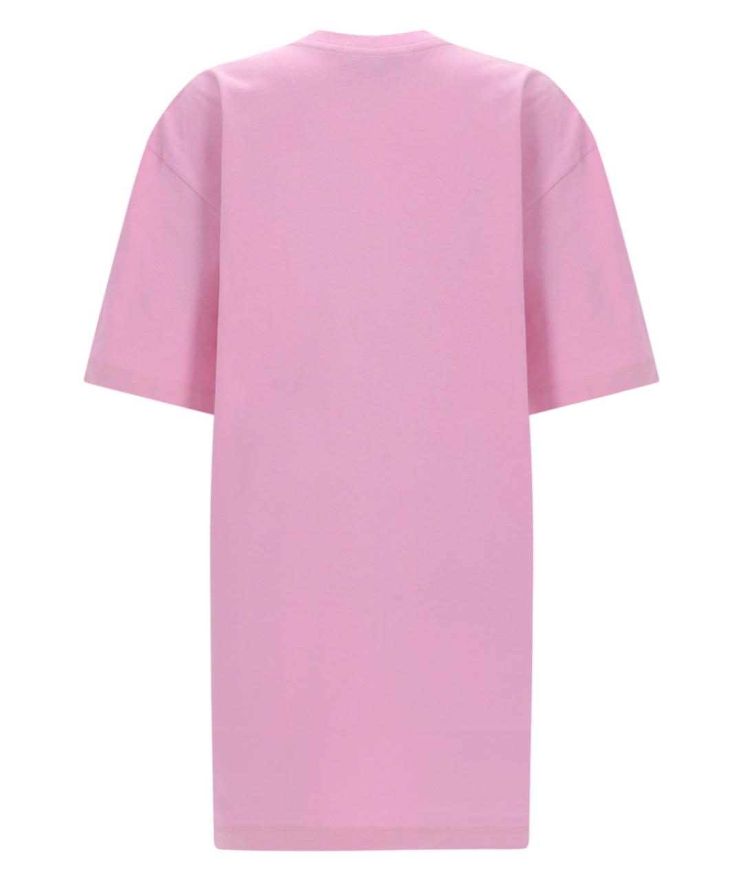 MSGM Розовое хлопковое повседневное платье, фото 2