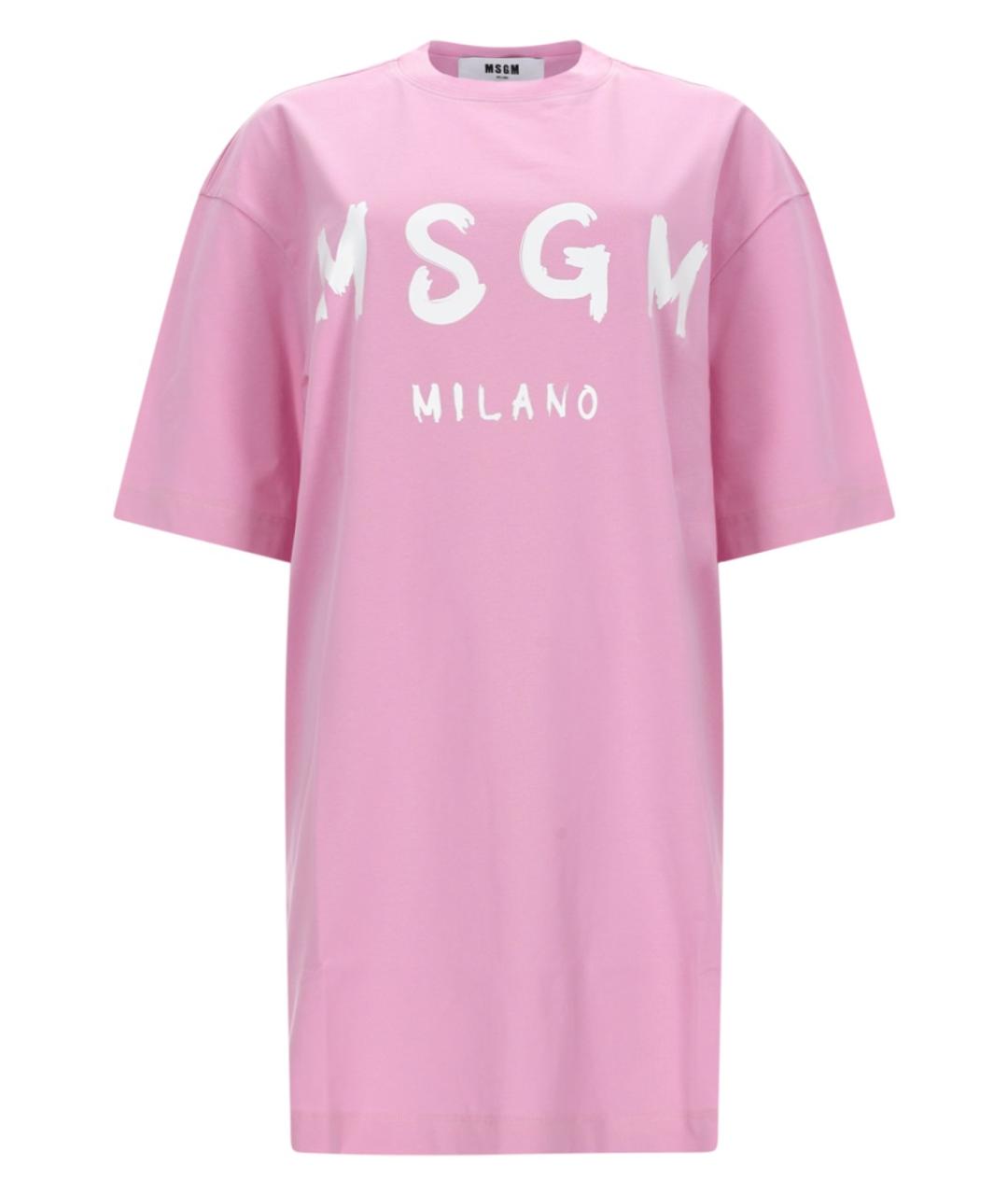 MSGM Розовое хлопковое повседневное платье, фото 1