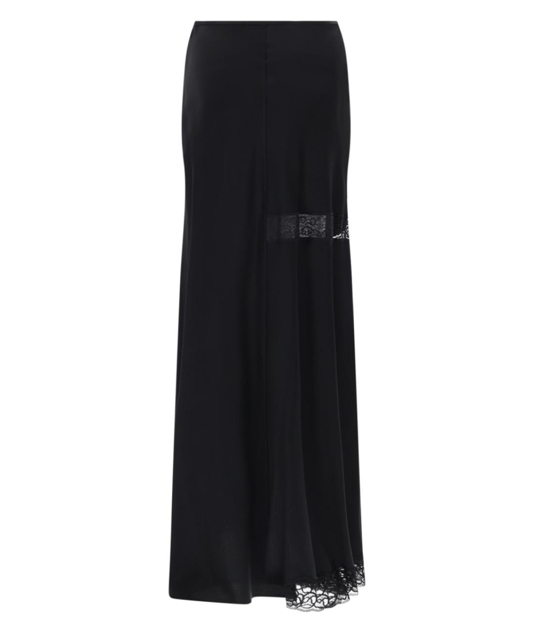 MSGM Черная ацетатная юбка миди, фото 2