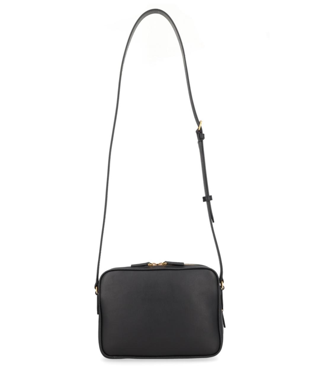VALENTINO Черная кожаная сумка на плечо, фото 2