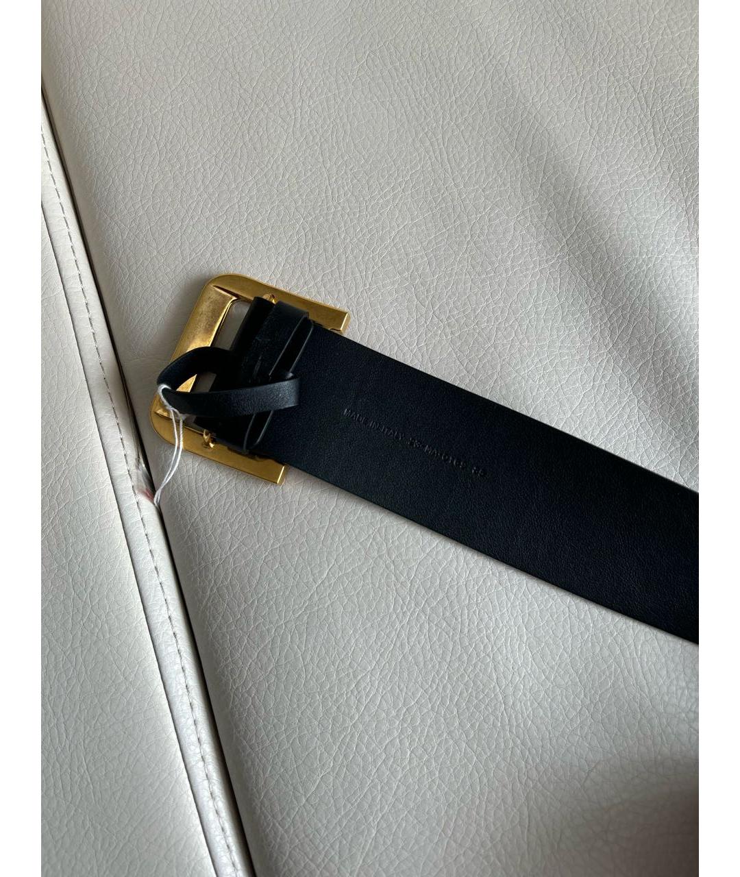 CHRISTIAN DIOR Черный кожаный ремень, фото 2