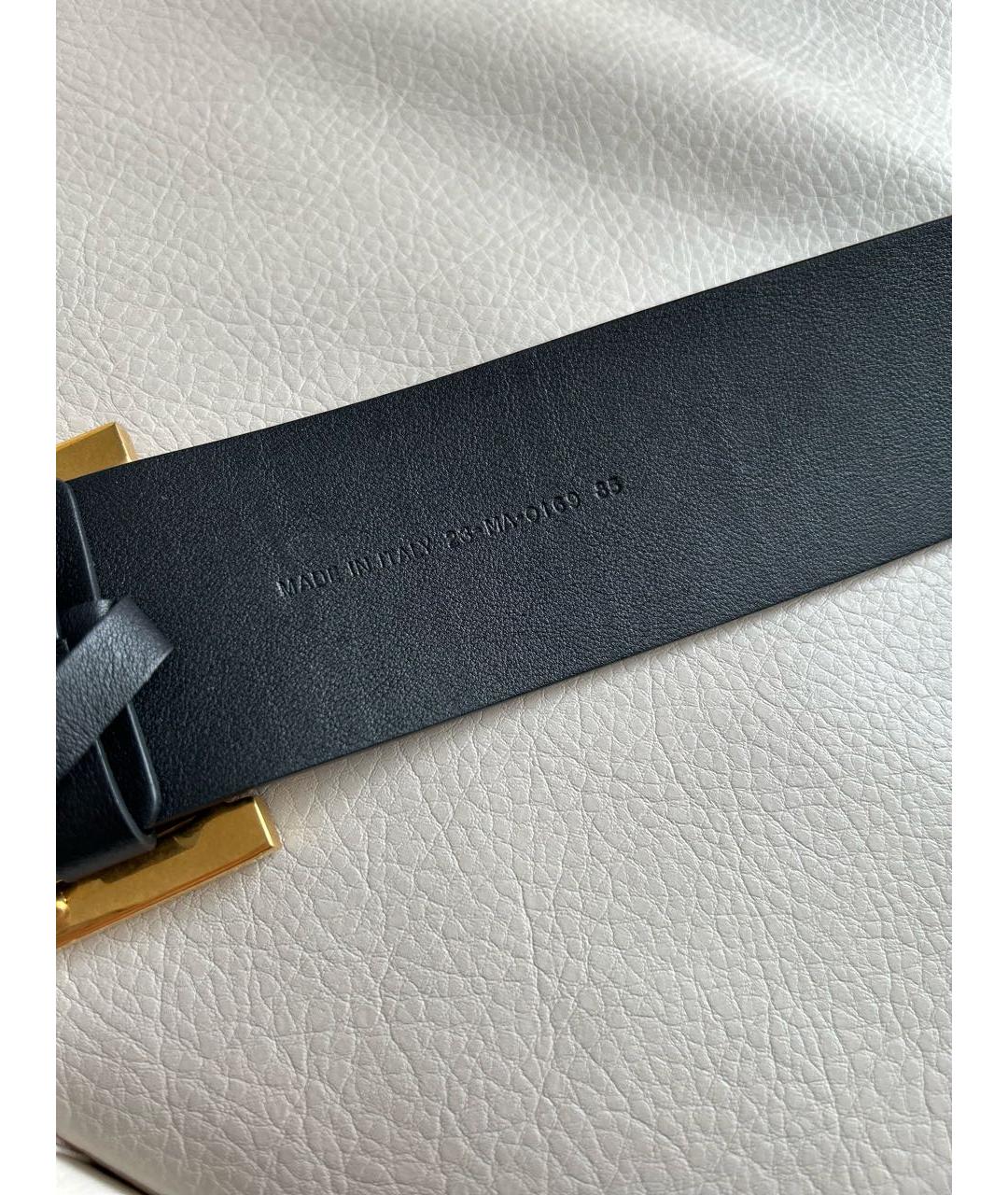 CHRISTIAN DIOR Черный кожаный ремень, фото 3