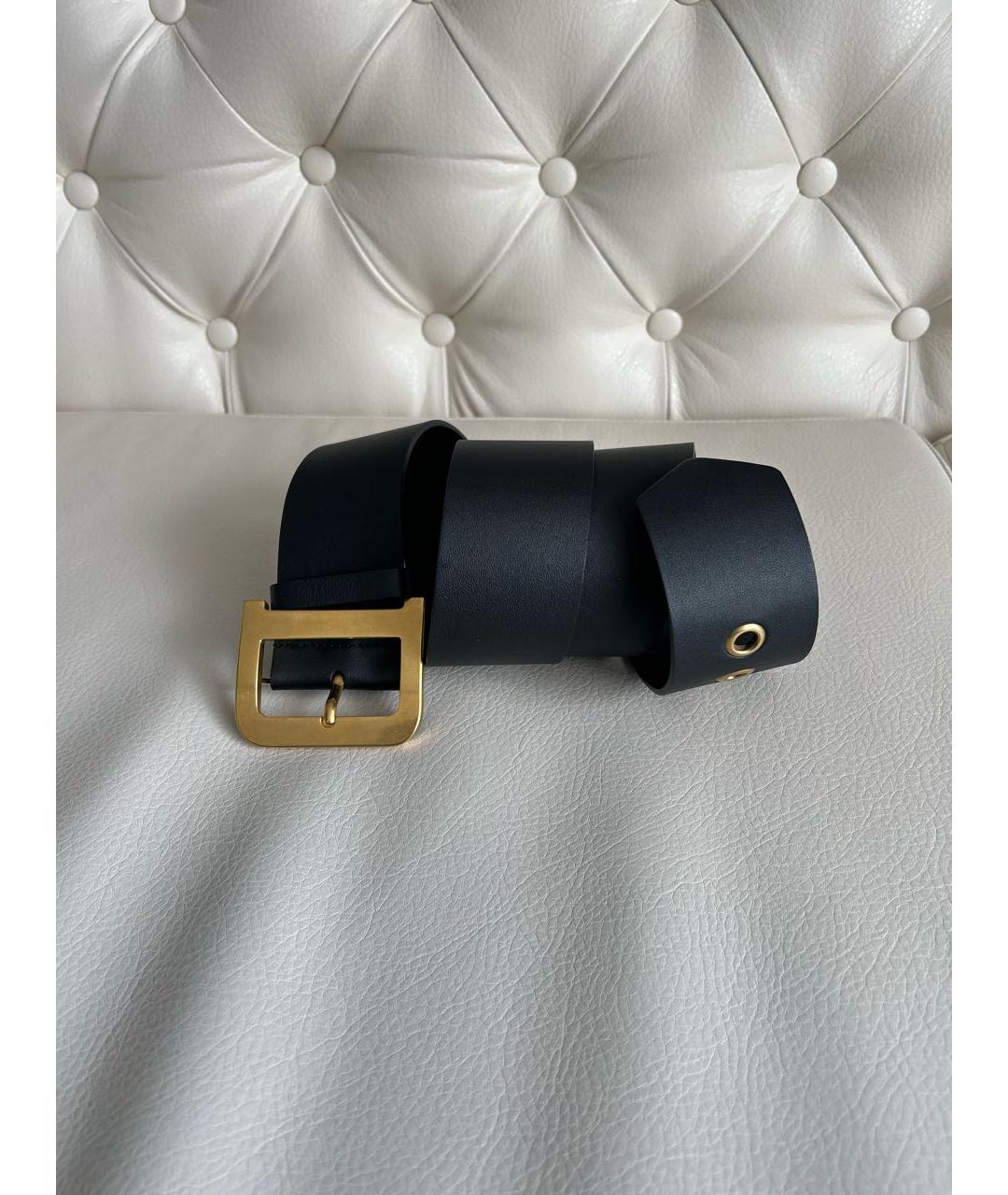 CHRISTIAN DIOR Черный кожаный ремень, фото 8