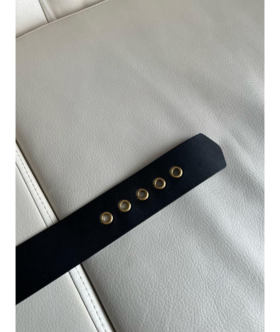 CHRISTIAN DIOR Черный кожаный ремень, фото 5